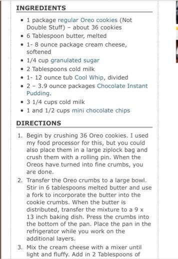 Chocalate Lasagna