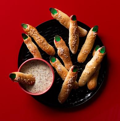 For dip:

    1/2 cup mayonnaise
    1/2 cup coarse-grain Dijon mustard
    1 tablespoon maple syrup or mild honey
