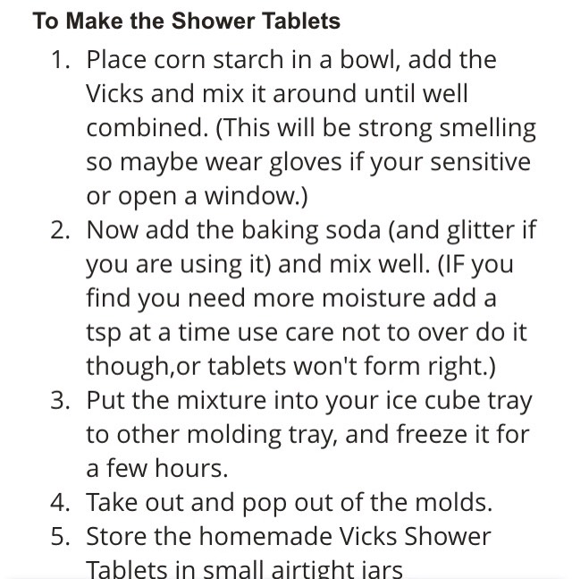 Homemade Vicks Shower Tablets!🛀🏼💦