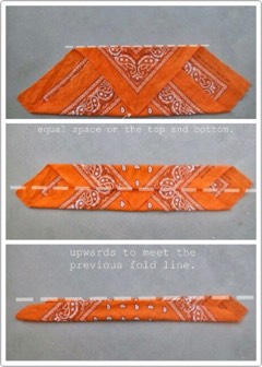 Bandanas are back, and super trendy but hard to fold. Hopefully this guide will help!