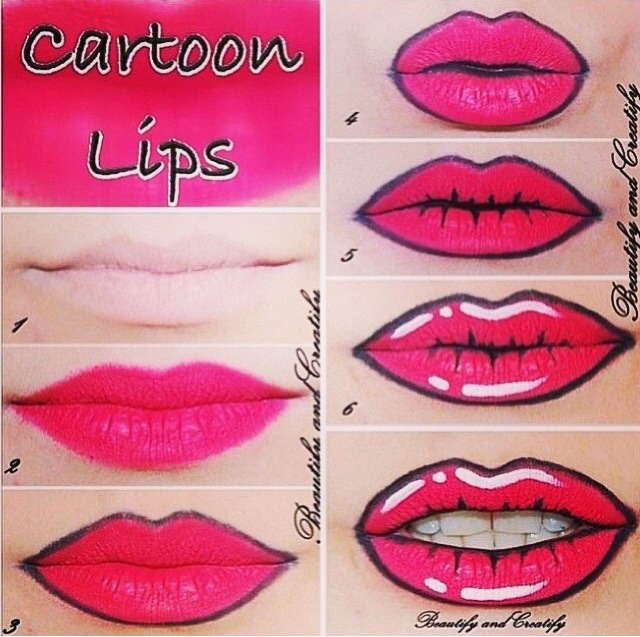 Fun and fancy Cartoon Lip tutorial 👄