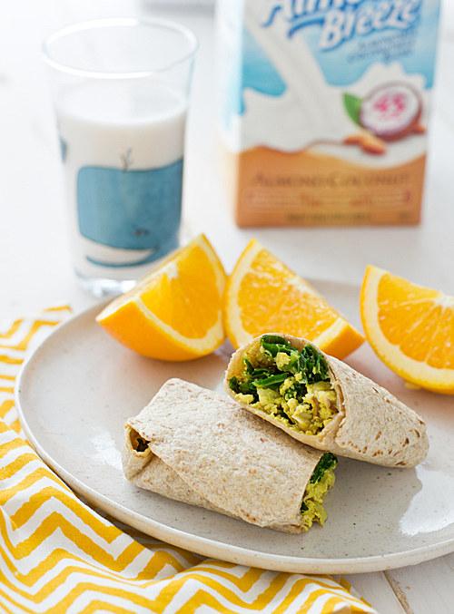 3.Freezer-Friendly Greens & Tofu Scramble Wraps