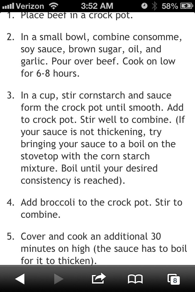 Crock Pot Beef and Broccoli