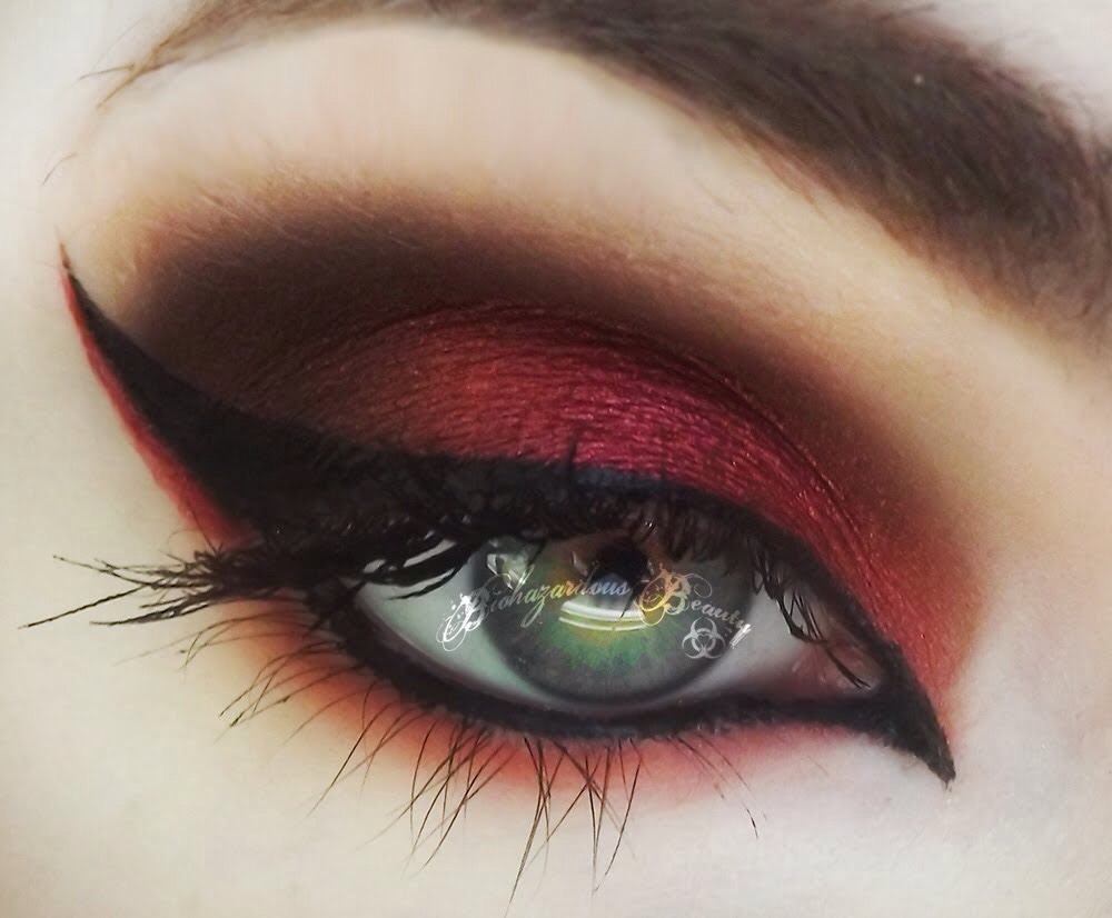 Red/Orange Eyeshadow Makeup🏮