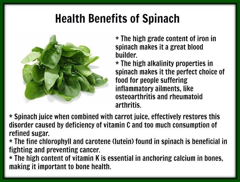 Potatoes,spinach Some Cooking Tip