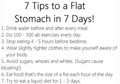 Tips To A Flat Stomach In 7 Days!!! #workouts✨💕👍