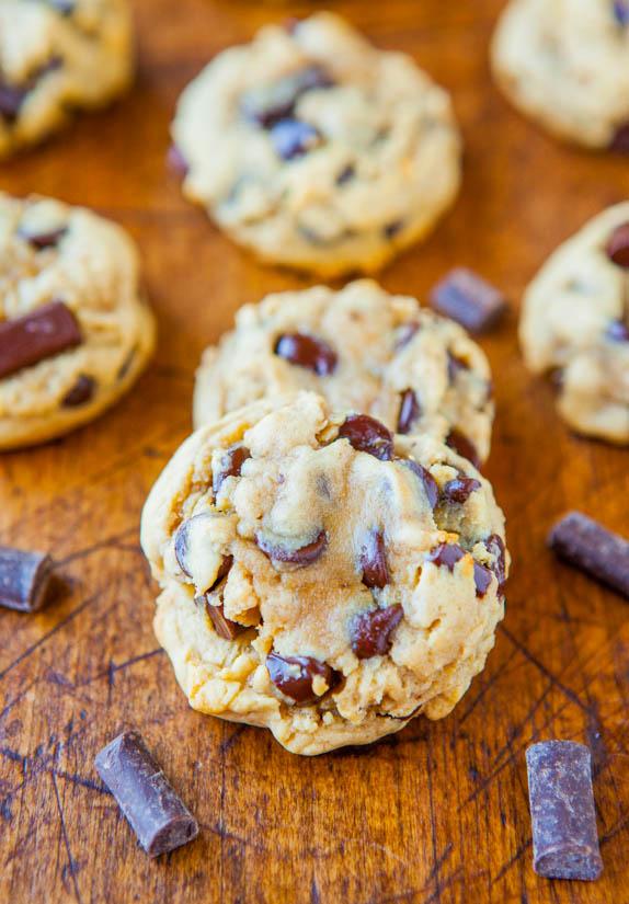 They’re so soft, moist, and with a richness to the dough like no other cookies I’ve tried.

The dough seems more buttery, which is ironic since there’s actually less butter used, not more.