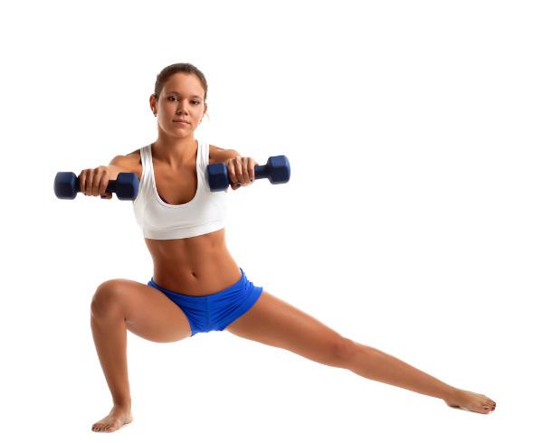Lunges are a great thigh exercise, but the side lunge adds a little extra fuel to really target your inner thigh muscles.