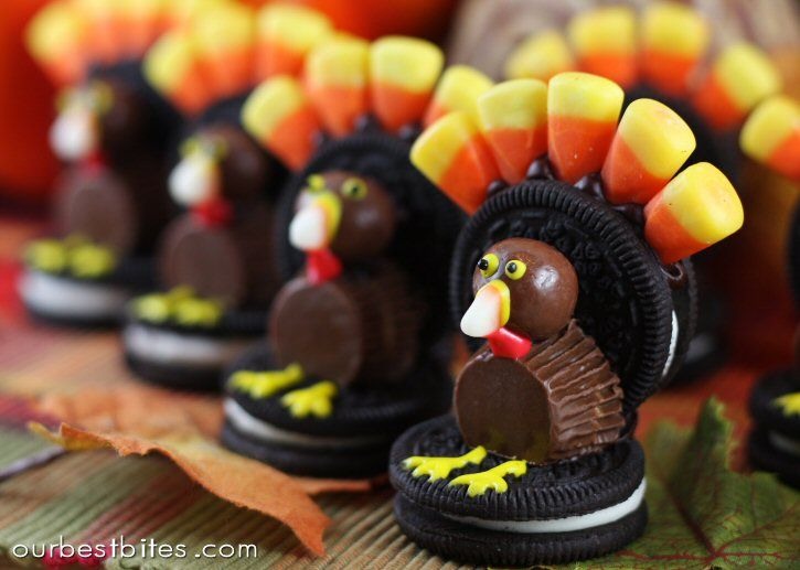 For this one their isn't much to tell simple yet cute steps 
Pack of Oreo cookies 
Pack of Candy corn 
And that's it for eyes u could use black sprinkles or even put a black dot with colored icing and to keep the candy corns glued on the cookies just use some frosting as paste 😋😋😋 #enjoy