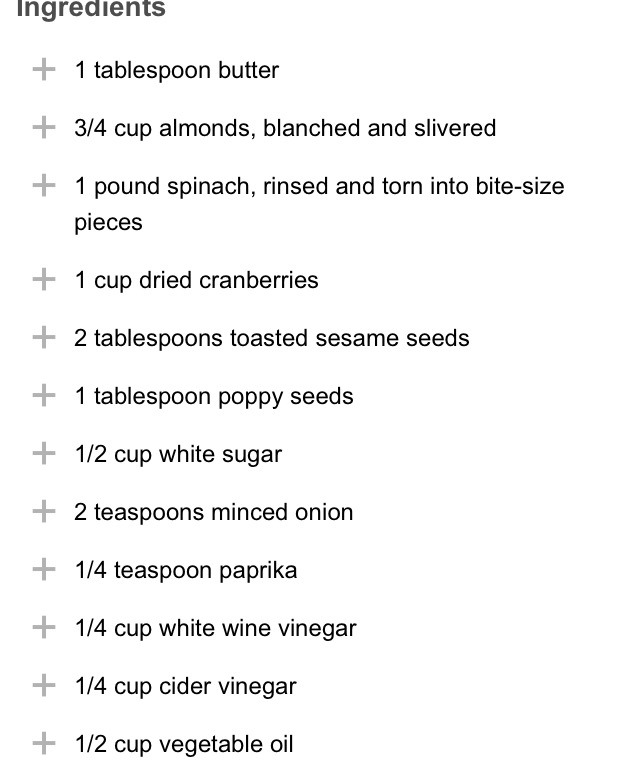 Homemade Cranberry Spinach Salad
