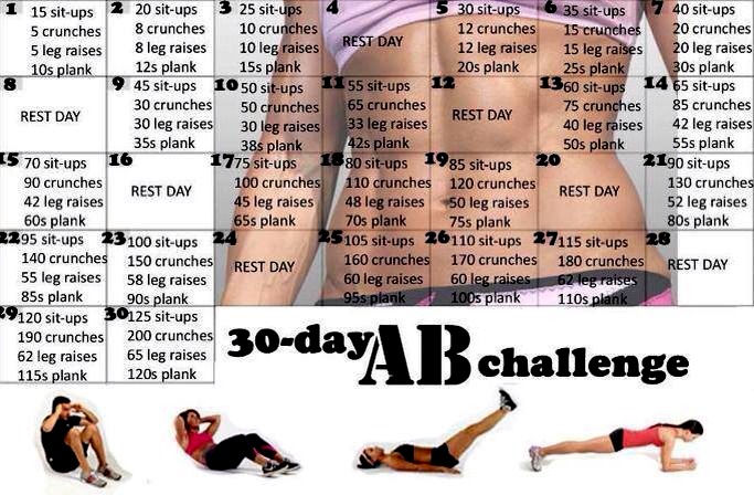 30 Day Fitness Challenges