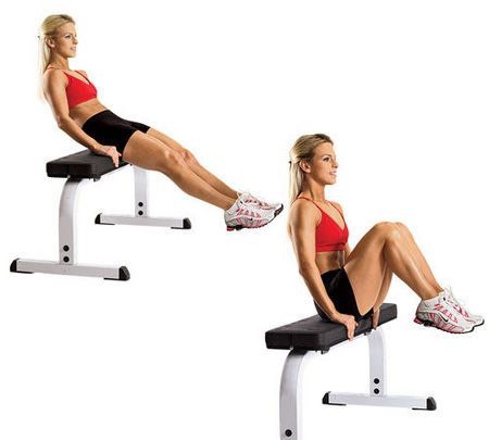 45 seated ab crunches
~arms and lower abdominal~