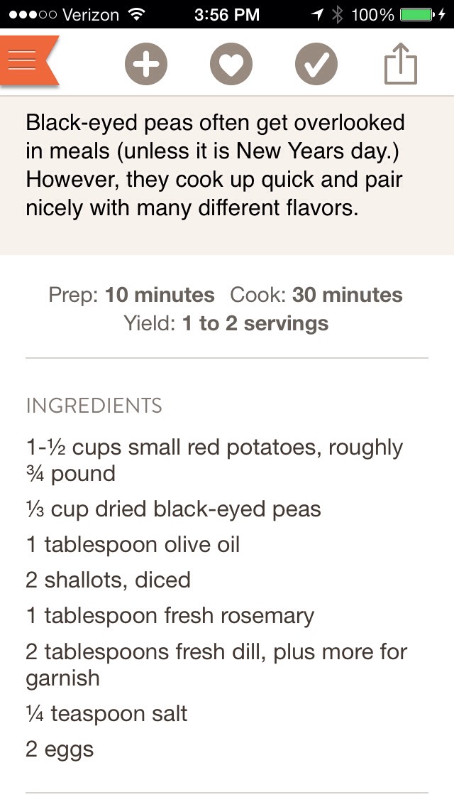 Black-Eyed Pea Potato Skillet!!