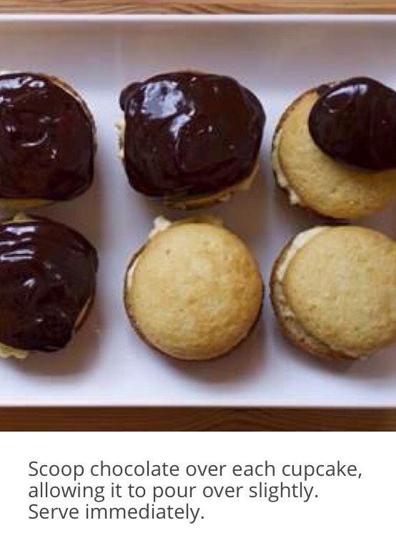 Boston Cream Pie Cup Cakes 