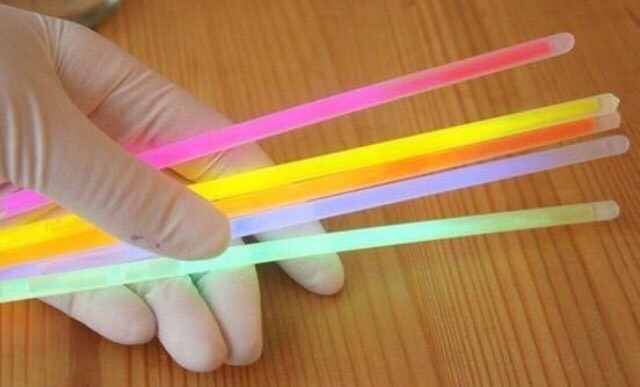 Get different glow sticks and make sure you crack them