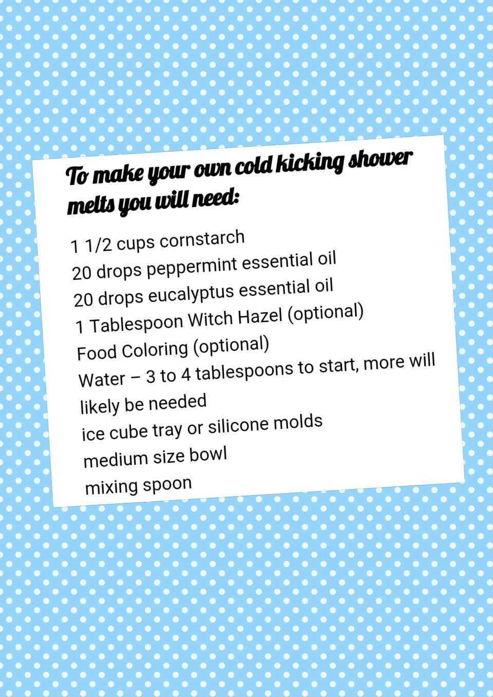 Cold Kicking Shower Melts