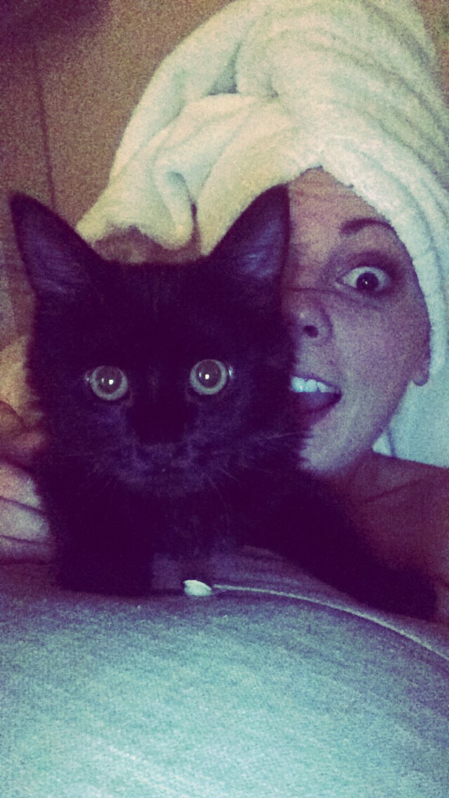 Black cats usually love water!