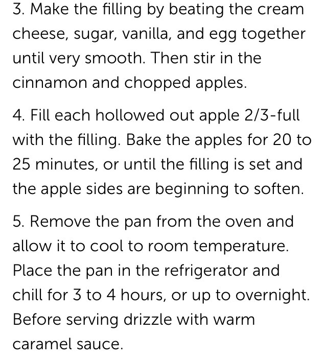 Baked cheesecake stuffed apples #perfect recipe for autumn