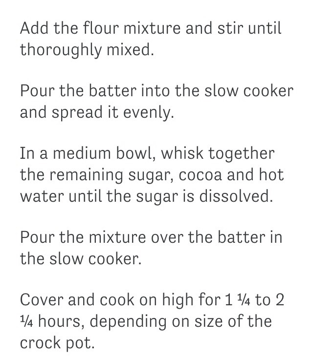 Slow Cooker Mud Cake 