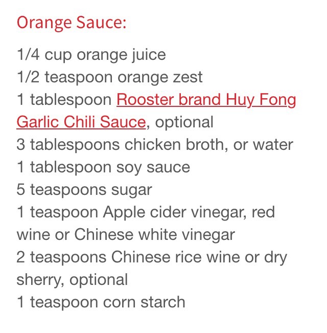 Chinese Orange Chicken 