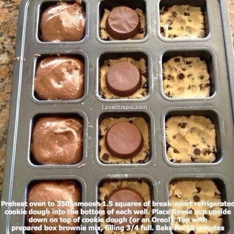 Brookies with a surprise in the middle