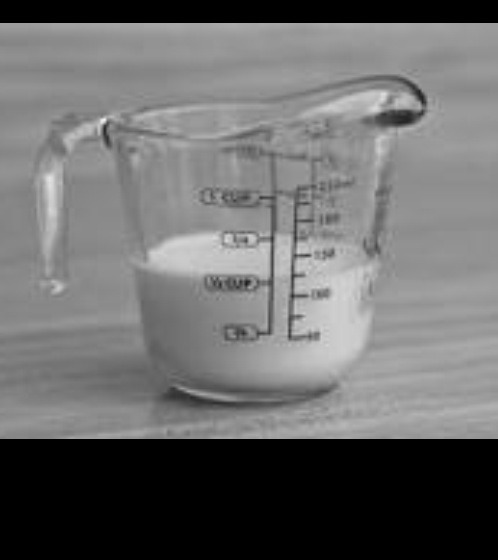 1/2 cup of regular milk put it on blender