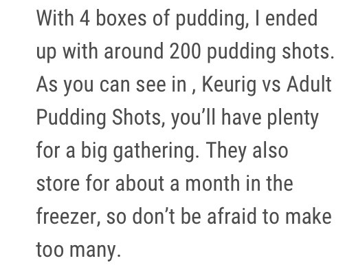 Pudding Shots! 5 Different Flavors!