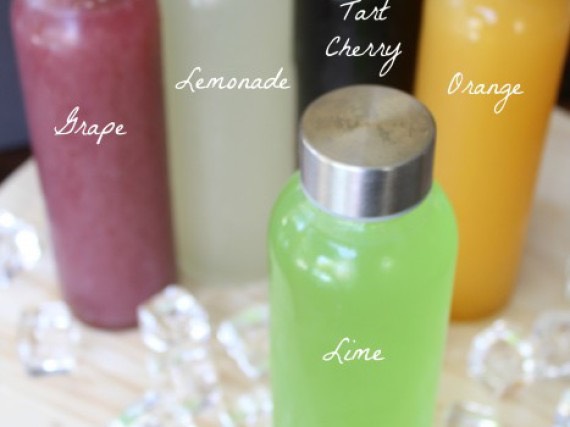 WHAT YOU’LL NEED
Base 1 to 2 cups of Coconut Water depending on which flavor 1/4 t. sea salt Lemons Sugar Free Simple Syrup
Add in’s for different flavors
1 cup Unsweetened Tart Cherry Juice 3 Limes 2 cups of Red Seedless Grapes 2-3 Large Oranges

