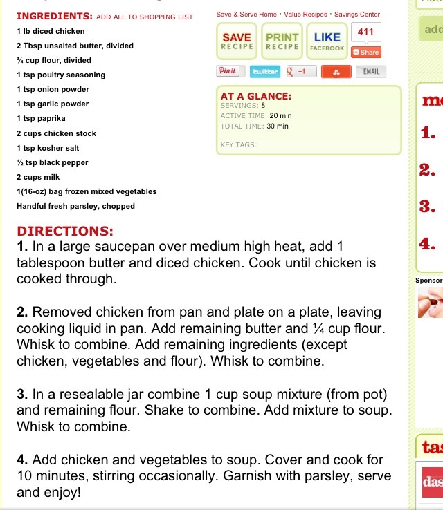 Chicken Pot Pie Soup
