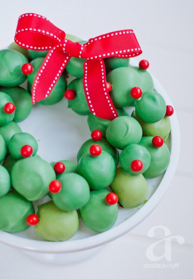 Oreo Cookie Balls Wreath Recipe For Holiday Season. With Step By Step Instructions 🎄😊