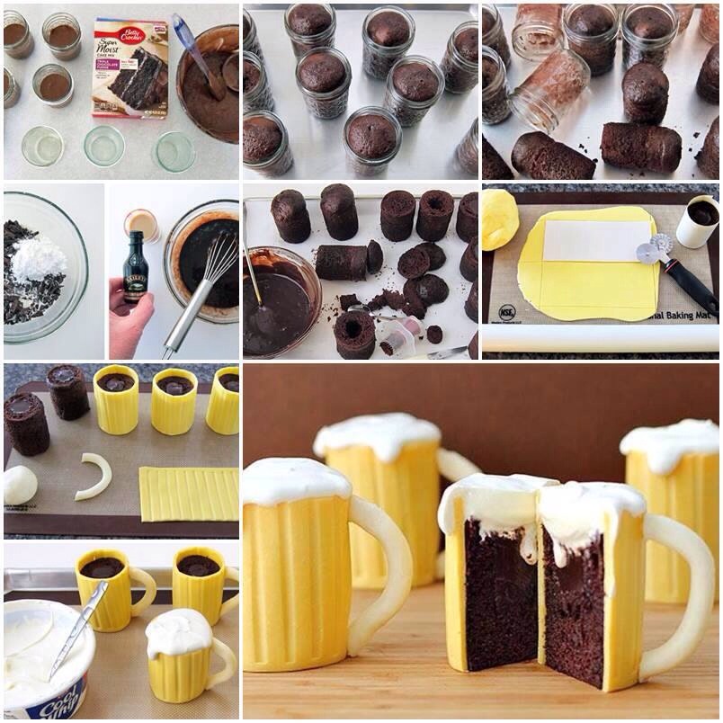 Beer Mug Cupcakes! 