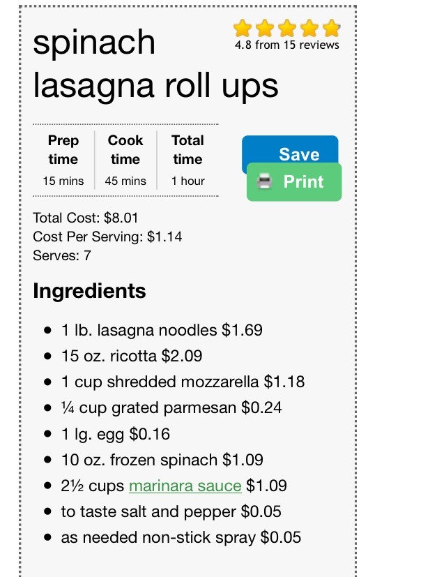 Spinach Lasagna Recipe 