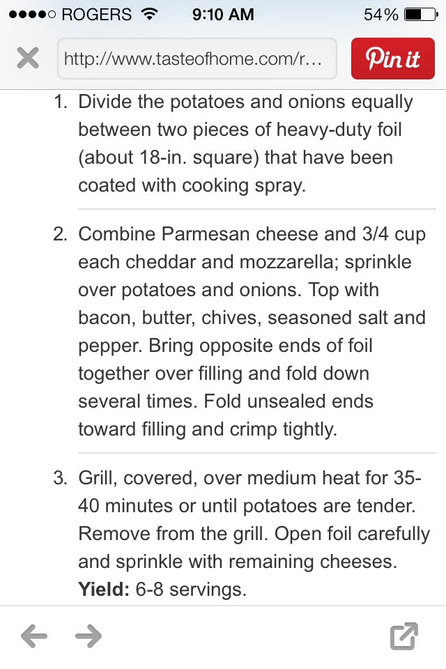 Grilled Three-Cheese Potatoes