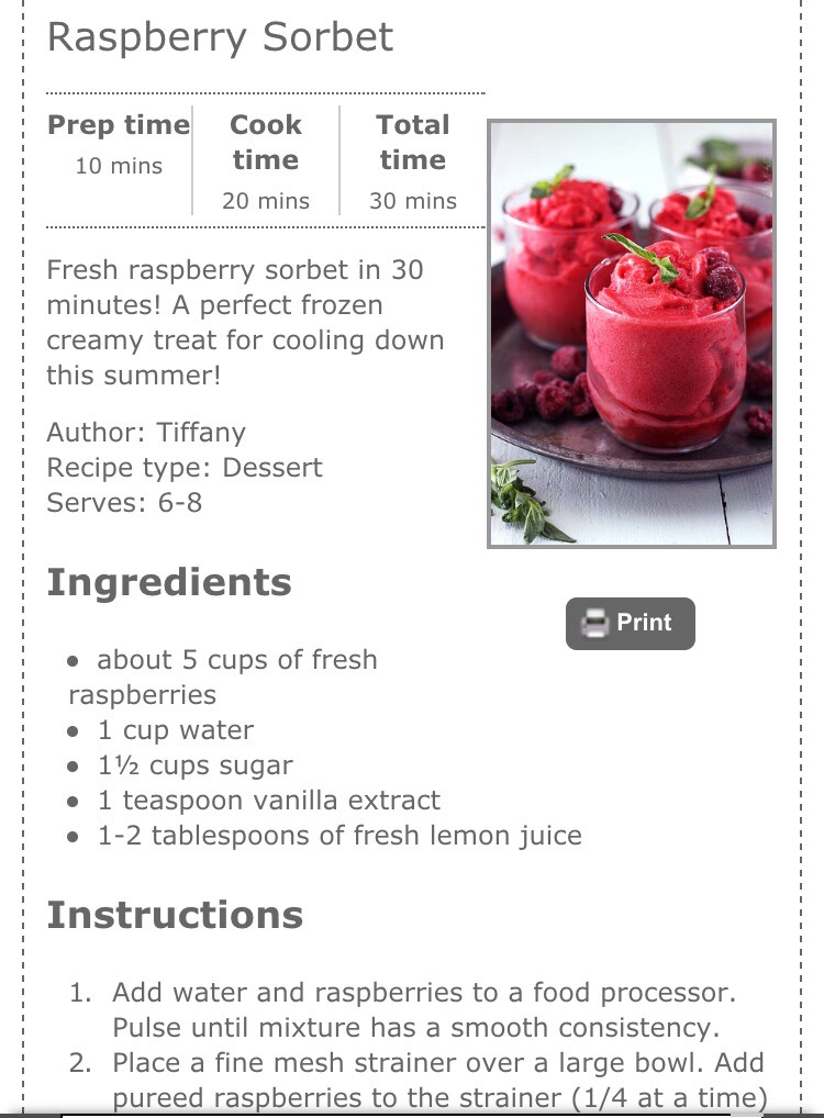 Raspberry Sorbet
