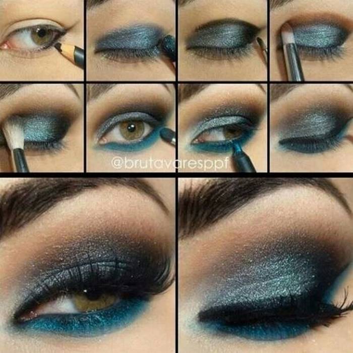 Sexy Dark Blue Makeup Tutorial 
