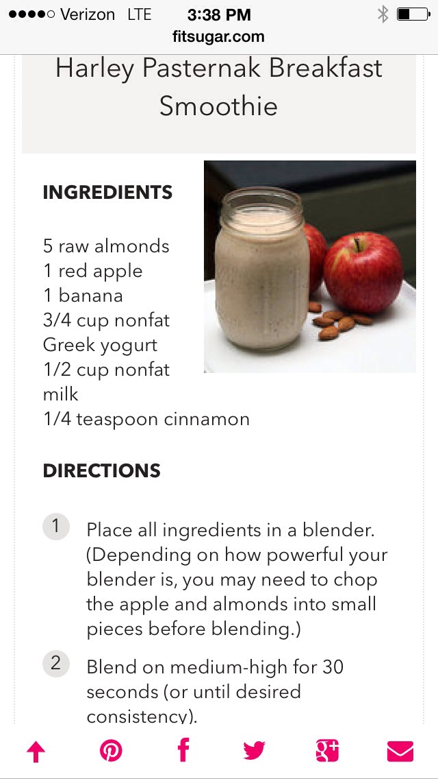 Apple cinnamon breakfast smoothie! 😋
