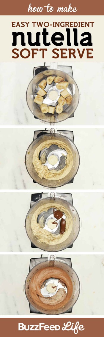 " Easy Two-Ingredient Nutella Soft Serve"