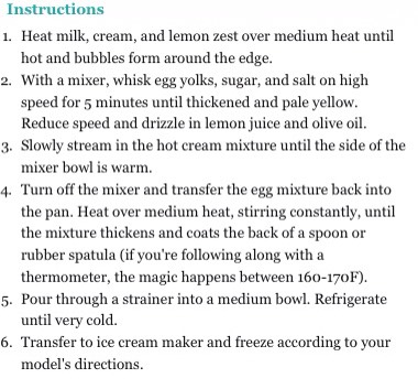 Smooth Texas Olive Oil And Meyer Lemon Ice Cream 