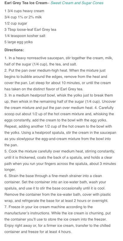 Earl Grey Tea Ice Cream 