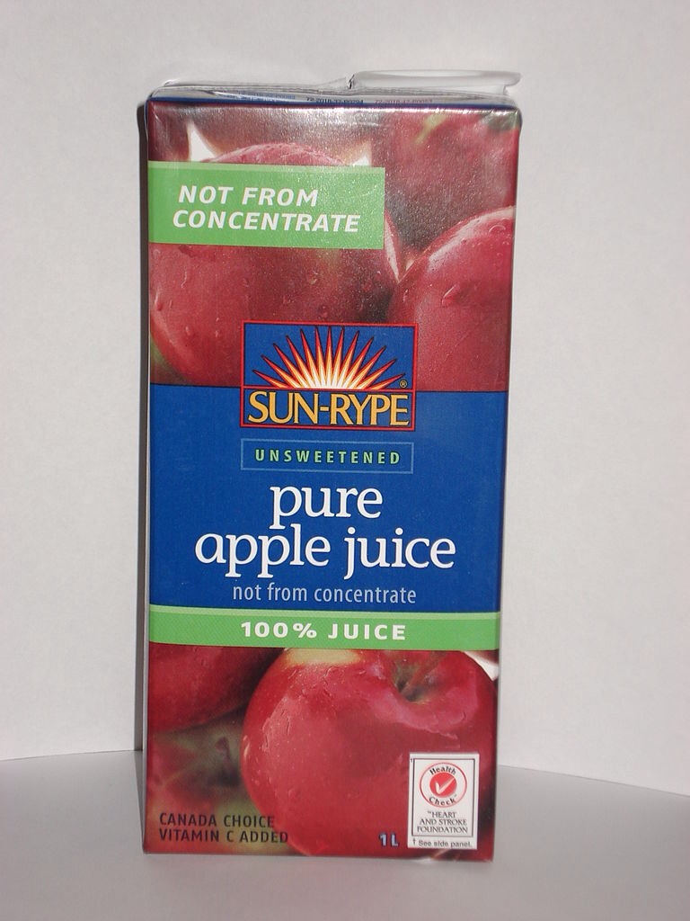 1/2 cup of Apple juice