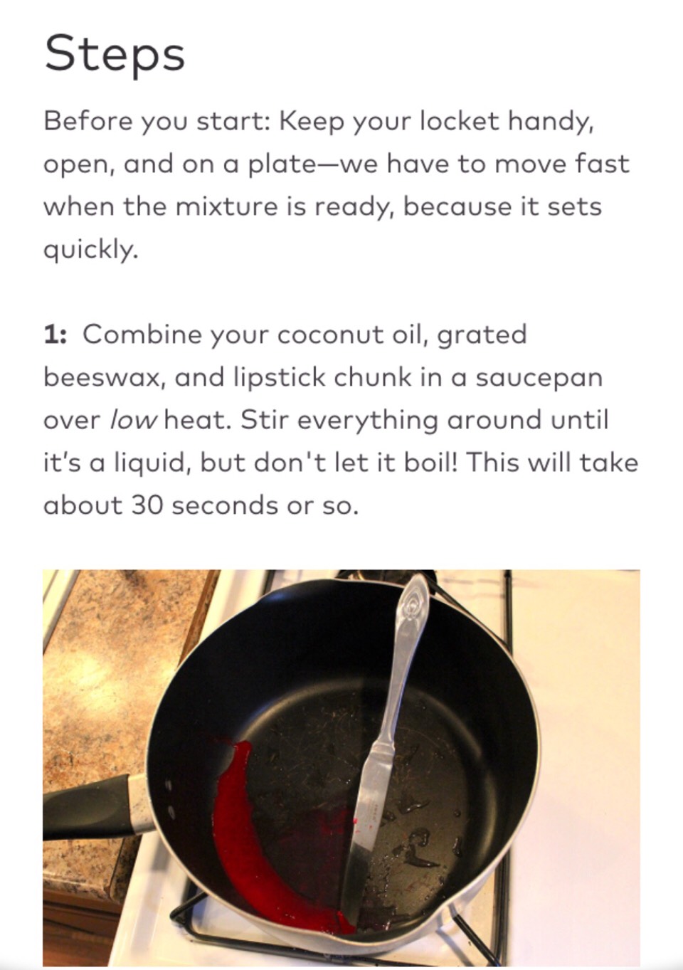 DIY Tinted Lip Balm In A Locket. 