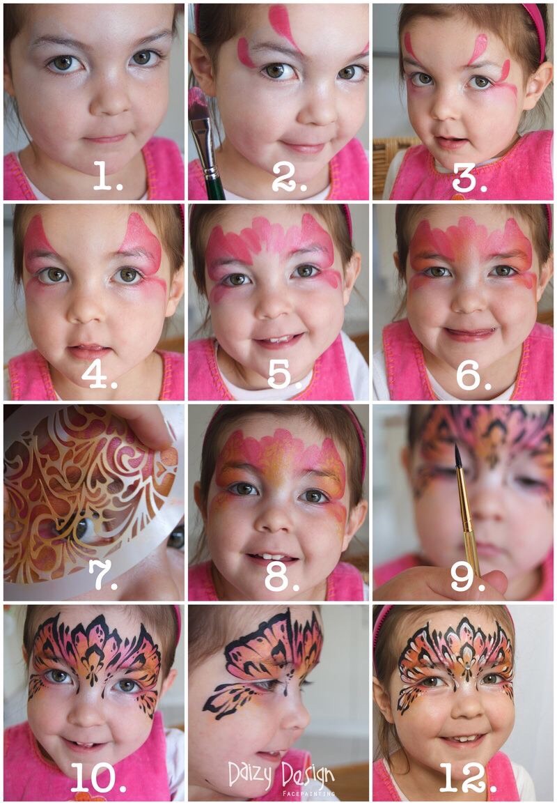Face And Body Paint: Forehead And Sides. 