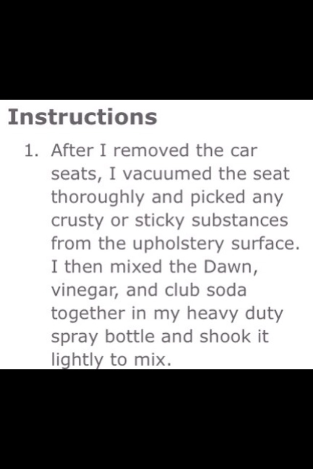 Clean Your Car Seats/remove Stains For Cheap Save $$$: