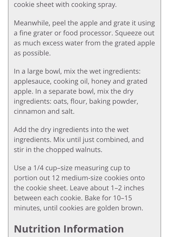 Apple Cinnamon Breakfast Cookies