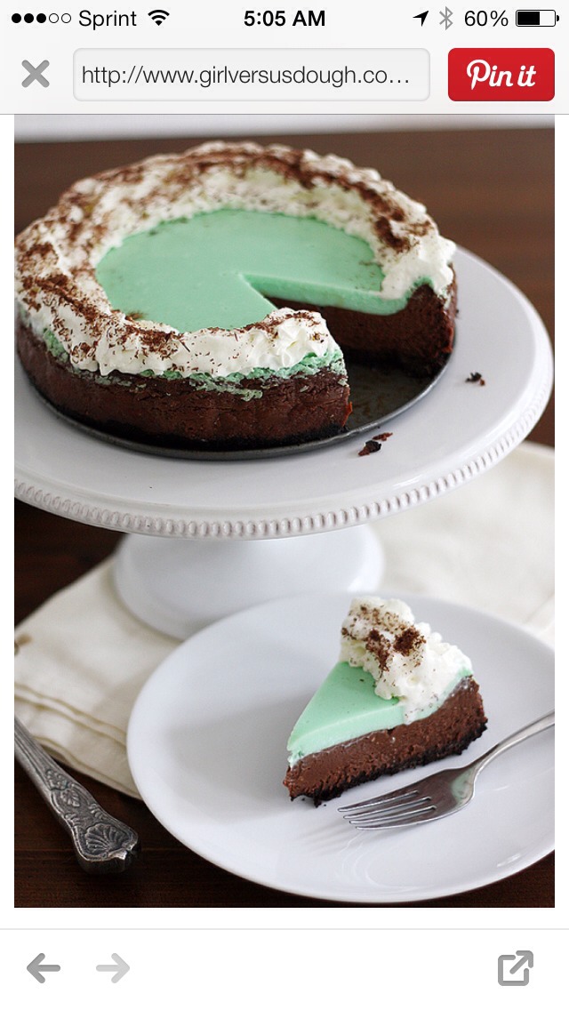 Double Chocolate Mint Cheese Cake