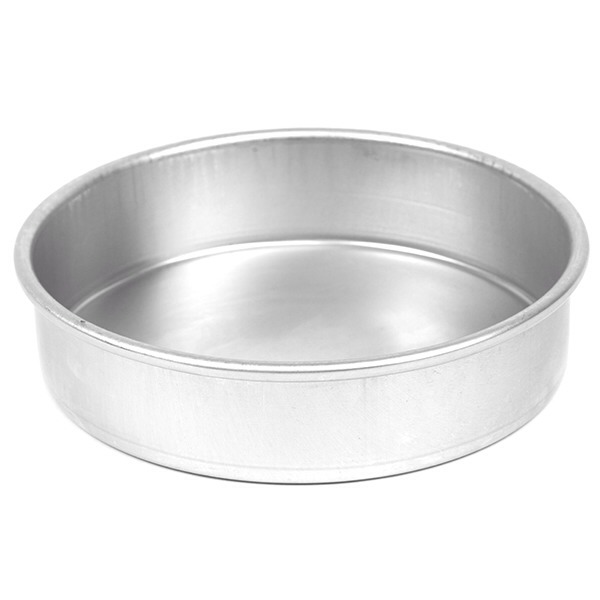 Take whatever cake pan you want flip it over and a place a price of wax paper on it 