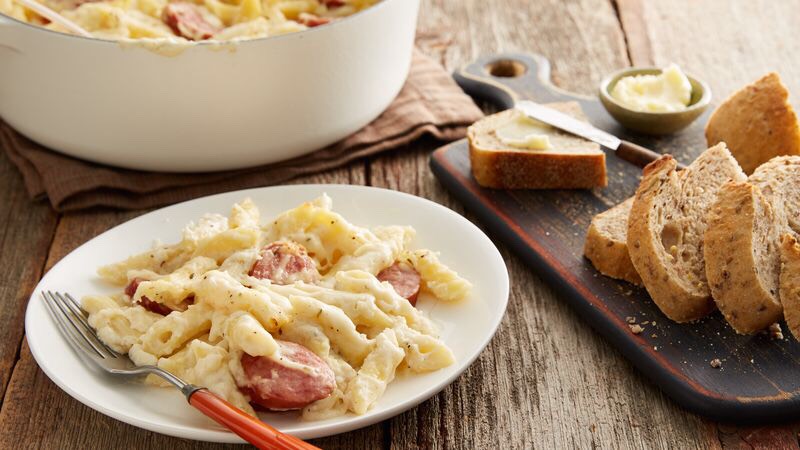 Cheesy Sausage And Penne Casserole 