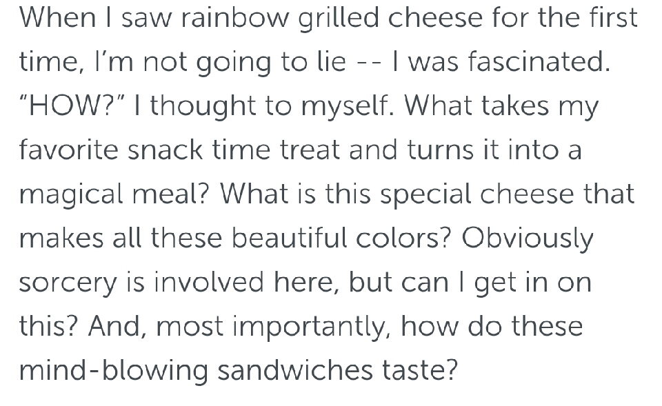 Rainbow Grilled Cheese!!!!