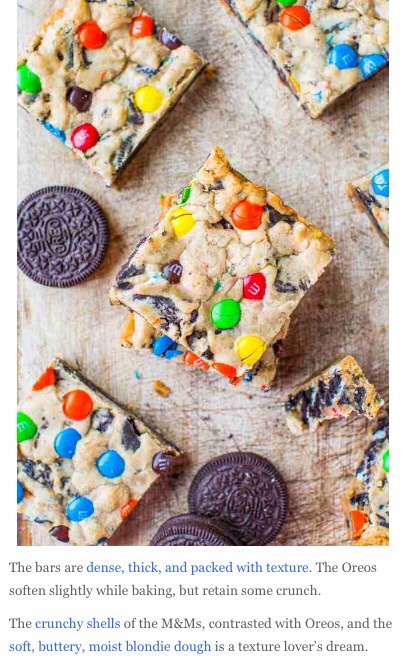 Loaded M&m Oreo Cookie Bars 