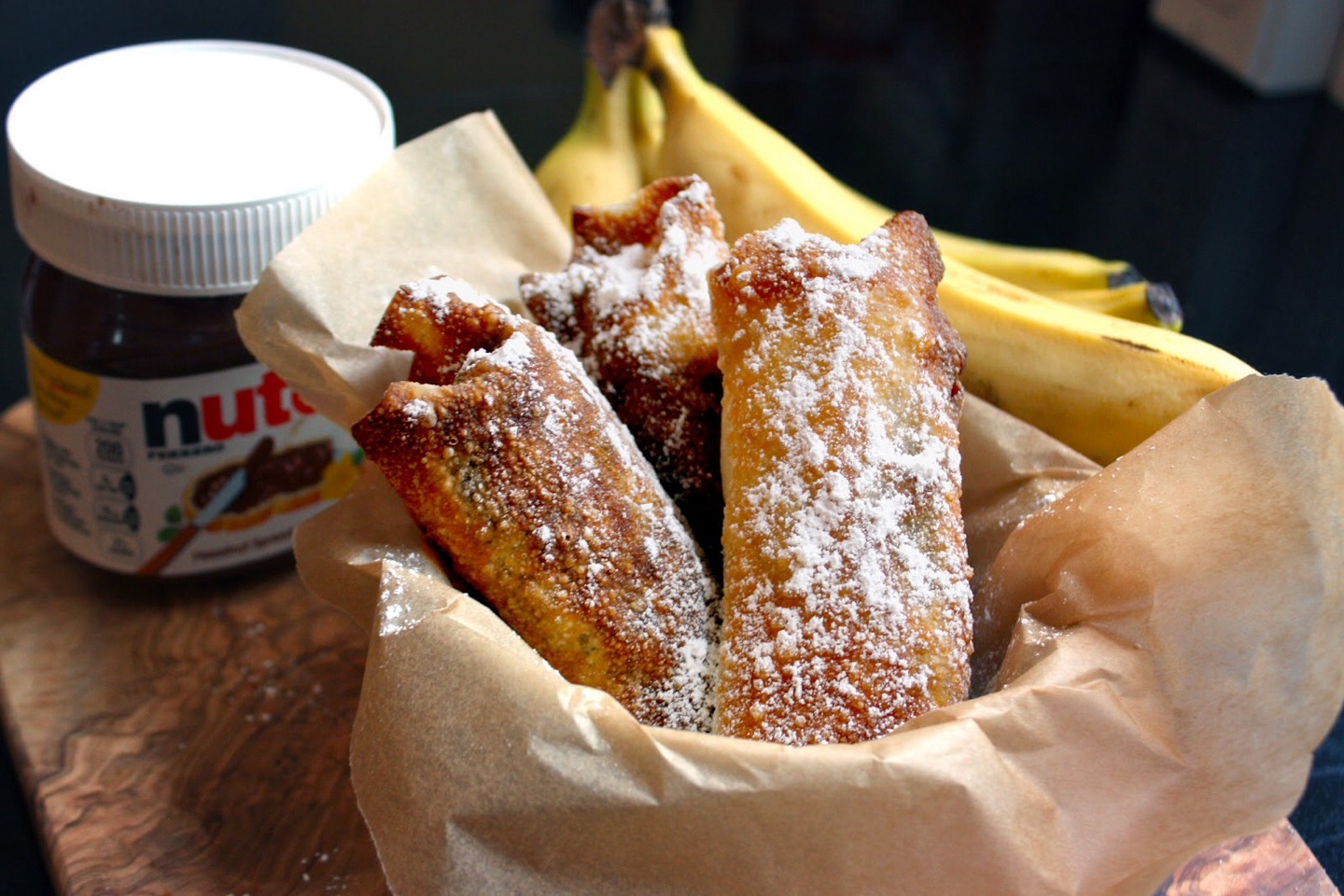 Top with Chocolate sauce or powdered sugar. You can even serve this with Ice cream. It's soooo good! :) -->